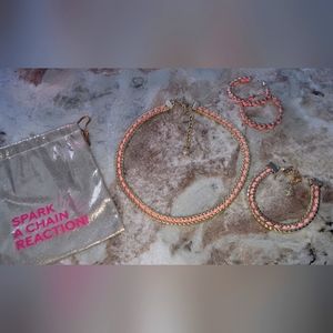 Jewelry Set Gold and Pink